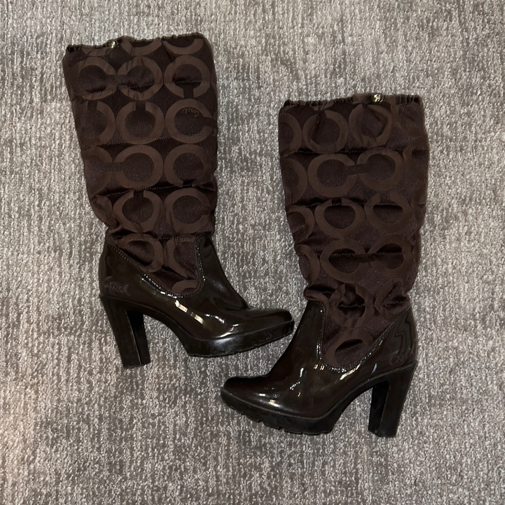 Coach Loryn Quilted Rain Boots